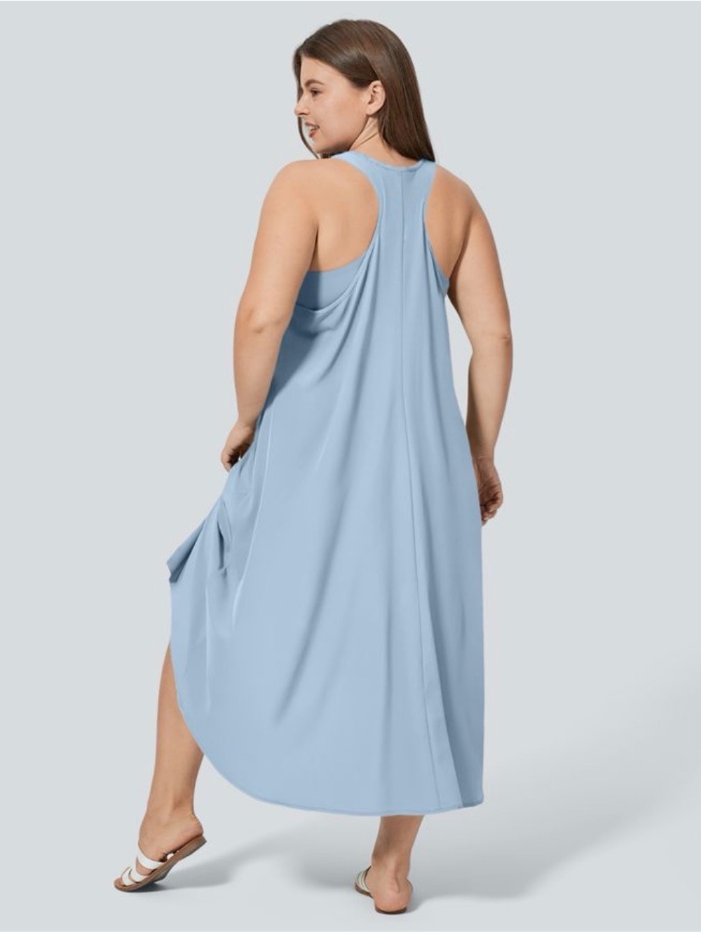 HALARA New Breezeful RacerPocket High Low Flowy Midi Quick Dry Casual Dress 2X - Picture 2 of 11